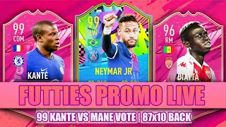 99 KANTE/MANE VOTE!!! | 87x10 IS BACK | FIFA 22 | FIFA 21 FUTTIES PROMO LIVE STREAM | OBJECTIVES 🔴