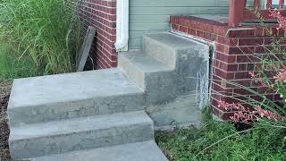 West Wichita Home Gets New Concrete Stairs and Sidewalk - Kansas Home Guys