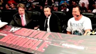 WWE 2016 London Vince McMahon goes mad, Micheal Cole get knock out , 500 Pounds of men on top on him