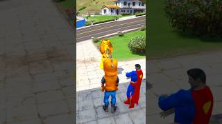 LION Steals Superman's Clothes And Becomes Superman in GTA 5 😱 #shorts