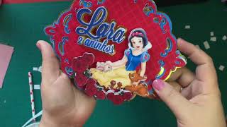 Topo de bolo luxo Branca de Neve passo a passo