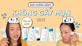 SEOULISTA | REVIEW 6 LOẠI KEM CHỐNG NẮNG VẬT LÝ KHÔNG GÂY MỤN TỪ COSRX, MAKE P:REM, PURITO