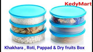 Khakhara Box 5kg/3kg/1kg/ Roti, Papad ,Dry fruits box or dry food box/kedymart