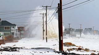 Wells Beach high tide January 13, 2024