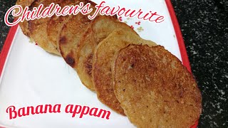 குழந்தைகளுக்காக 10 நிமிடத்தில்  evening snacks ரெடி/Banana appam(dosa)