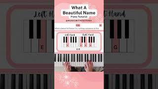 What A Beautiful Name (Part 3)  | Easy Piano Tutorial #shorts #whatabeautifulname #worshiptutorials