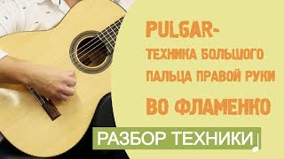 Техника большого пальца правой руки (Pulgar flamenco).  Уроки гитары фламенко