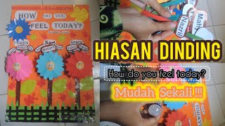 Cara membuat hiasan dinding mudah || Tutorial membuat How Do You Feel Today