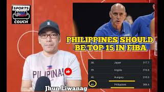 Gilas Pilipinas should be top 15 in Fiba ranking, Coach Tab.