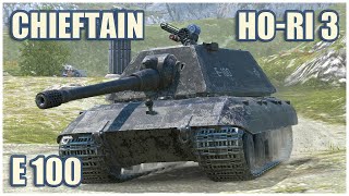 E 100, Chieftain Mk. 6 & Ho-Ri Type III • WoT Blitz Gameplay