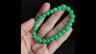 Gem Gardener: 27 Green Jade Beaded Bracelet