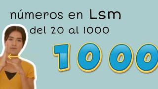 #6 (PARTES 2) Números del 20 - 1000 en lengua de señas mexicana