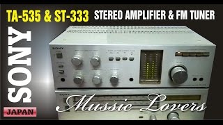 SONY TA-535 & ST- 333S VINTAGE STEREO 2 CHANNEL AMPLIFIER & TUNER