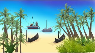 Drawing a Sea Beach Scenery in Microsoft Paint-3D