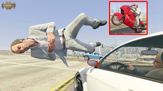 Trevor Slow Motion Motorcycle Crash GTA V