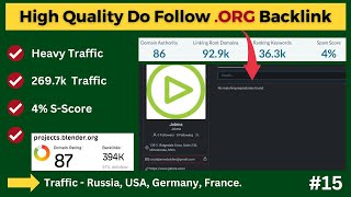 Very High Quality Do Follow .ORG Profile Backlink | 87+ DR | How to Create Do Follow Backlinks