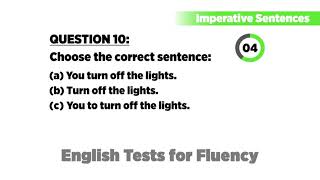 Imperative Sentences | English Test #50 | EnglishTestforFluency