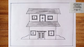 House Drawing || pencil Drawing || Very Easy || Cute Pencil Art Easy || How To Draw A House