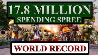 17.8 Million Coin Spending Spree World Record Plants vs. Zombies: Garden Warfare