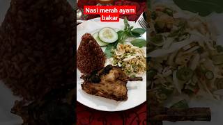 nasi merah ayam bakar #shorts #asmr #mukbang