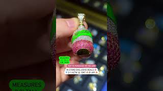 Diamond and gold and ruby sprite lean bottle custom jewelry