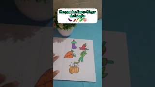 gambar sayur mayur dari angka #shortsvideo #shortvideo #drawing #drawingtutorial