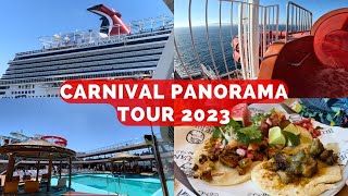 CARNIVAL PANORAMA TOUR + Balcony Room Tour,  EMBARKATION + food & tips |Vlog # 29