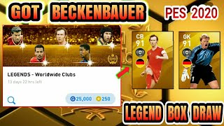 Got F. Beckenbauer Legends Worldwide Clubs Pack Opening | PES 2020 Mobile