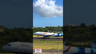 JetBlue A320 (JetBlue for Good Livery) landing in Antigua #planespotting #jetblue