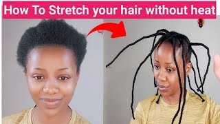 How To Stretch your hair without heat with African Threading