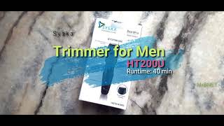 Syska Beard Pro HT200U Runtime 40min Trimmer for Men