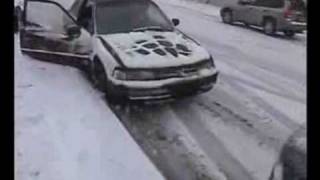 incidenti reali sul ghiaccio / real crash on ice snow Parte 2