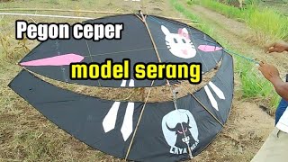 Layangan pegon ceper model serang mengudara mulus