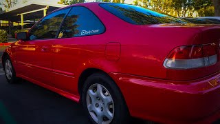 Honda Civic EK Coupe Gets A Tint | How To Adjust Headlight