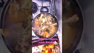 Galinha Capira com Batatas Ganhei da cunhada