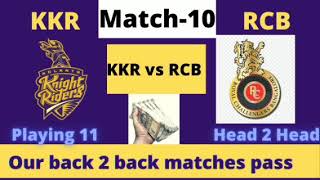 IPL2021-KKR vs RCB playing 11 & prediction | match 10 | Head 2 Head | comparison | #IPL #IPL2021