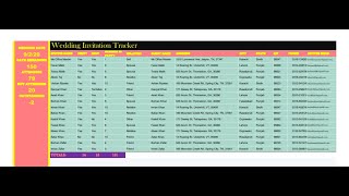 How to Create Wedding Invitation Tracker in Excel 2020...