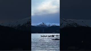 Atardecer en playa Rincón, Villa La Angostura, Neuquén, Patagonia, Argentina