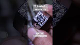 Moissonite 1crt GRA Ring Perak Handmade Minat +6282114494934 #hizoart #moissanite #shorts #permata