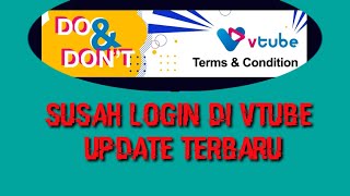 Tutorial || Cara Login dengan Update Terbaru di Vtube