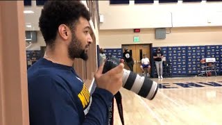 Jamal Murray Was Having Fun Taking Photoshoot To His Teammates While Practicing😂