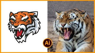 Logo Design Tutorial : How to make a Tiger Logo in Adobe Illustrator