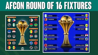 Round of 16 Fixtures,  Africa Cup of Nations 2024 🟢 Round 16 Qualified All team. #easyfootball