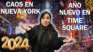 CAÓTICO AÑO NUEVO EN NUEVA YORK- TIME SQUARE 2024🗽🎉