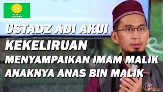 Ustadz Adi Hidayat Akui Kesalahan Menyampaikan Imam Malik, Anaknya Anas Bin Malik (Sahabat Nabi)