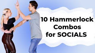 10 BACHATA Hammerlock COMBOS you NEED for SOCIAL | Marius&Elena Bachata Tutorial