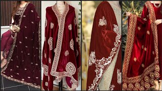 Stylish Very Attractive Velvet Makhmal Shawl ideas//Shaneel Fancy Shawl for Bridal