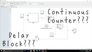 Simulink Tutorial - 13 -  Continuous Counter & Delay Block Model Settings