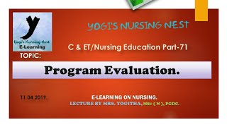 C & ET/ NE 71|Programme Evaluation