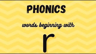 Phonics - words beginning with r